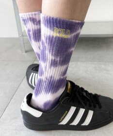 WEGO 刺繍ロゴタイダイソックス