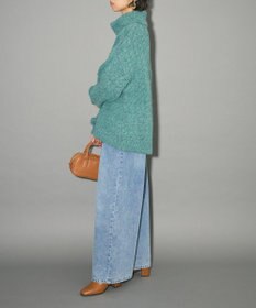 Green Parks ケーブル編みハイネックニット