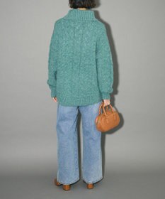 Green Parks ケーブル編みハイネックニット