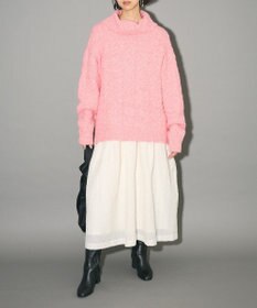 Green Parks ケーブル編みハイネックニット