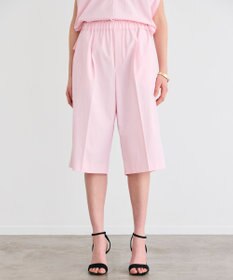 BEIGE， 【接触冷感/UVカット/洗える】YANN / ウエストゴムハーフタックパンツ