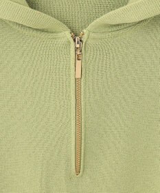 ANY 【洗濯機可】ハーフジップアップ ニットフーディ