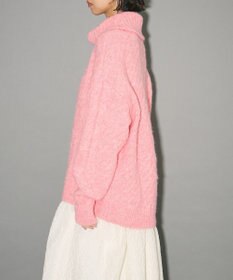 Green Parks ケーブル編みハイネックニット