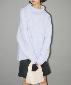 Green Parks ケーブル編みハイネックニット