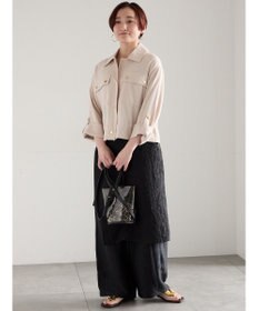 Te chichi チーフ刺繍ラップスカート付きパンツ