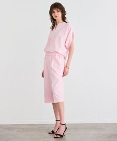 BEIGE， 【接触冷感/UVカット/洗える】YANN / ウエストゴムハーフタックパンツ