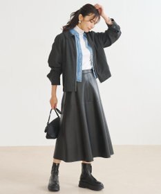 UNFILO L UNFILO DENIM クロップドシャツ