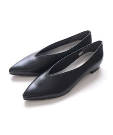 Pointer 日本製 本革 生活防水機能付きVカットパンプス