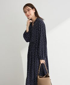 Green Parks スキッパーギャザーワンピース