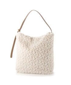 UNBILLION cachecache 花刺繍エコファーワンハンドルバッグ