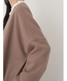 earth music&ecology 圧縮風ポンチコーディガン