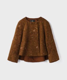 GRACE CONTINENTAL サラサジャガードケープジャケット