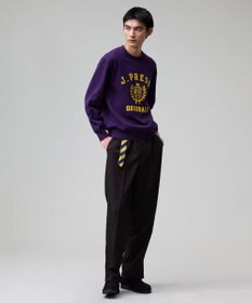 J.PRESS MEN 【J.PRESS ORIGINALS】【UNISEX】Supima Recycle Cotton CREST Logo Sweat