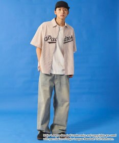 WEGO 【ユニセックス着用ITEM】別注MLBストライプグラフィックシャツ（SS）