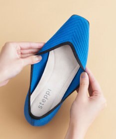 steppi ウール混 スクエア パンプス