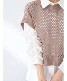 earth music&ecology ＳＥＴ２点メッシュベスト＋シャツ