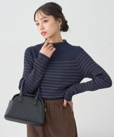 earth music&ecology ハイネックリブニットプルオーバー