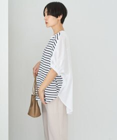 AMERICAN HOLIC 異素材ドッキングドルマンプルオーバー