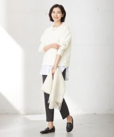 J.PRESS LADIES 【洗える】T/Rアルガンシルク チェック テーパード パンツ