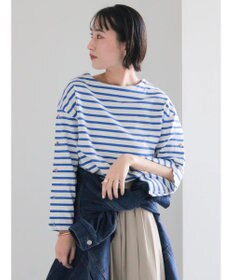 Te chichi ショルダー釦ボーダーカットソー