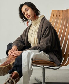 muuc 〈希少な素材〉〈高級15.5マイクロン長極細メリノウール100%〉〈ユニセックス〉ウルグアイウールのジャケットカーディガン