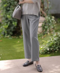 J.PRESS LADIES L SOFTシャンブレー テーパード パンツ