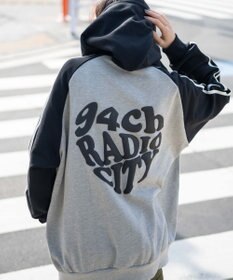 WEGO 【ユニセックス着用ITEM】ラグラングラフィックZIPパーカー