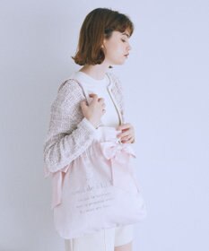 Maison de FLEUR ダブルリボンギャザートートバッグ