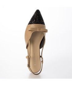 MODE ET JACOMO <carino>グリッターコンビフラットシューズ