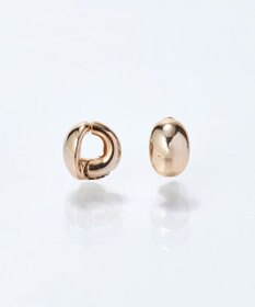 Phoebe 【金属アレルギー対応】オーバルフープスナップイヤリング　シャンパンゴールド