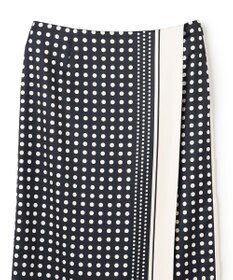 BEIGE， GADE / モノトーンドット柄ラップ風スカート