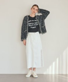 GRACE CONTINENTAL ツイーディーニットジャケット