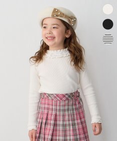 ANY KIDS 襟リボンカットソー