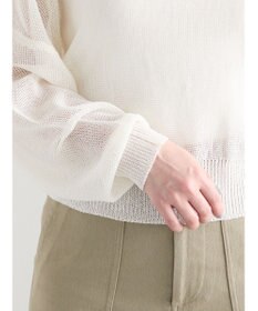 Te chichi 【WEB限定カラーあり】ペーパータッチヤーン2wayメッシュニット