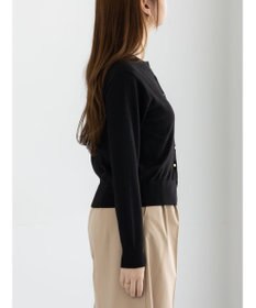 Te chichi メタルスクエア釦クルーネックカーディガン