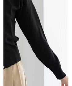 Te chichi メタルスクエア釦クルーネックカーディガン