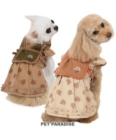 PET PARADISE ペットパラダイス キルトベスト付きワンピース 《ブラウン》 超小型犬 小型犬