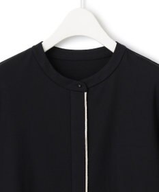 ICB L 【洗える】コンパクトモクロディ バンドカラーカットソー