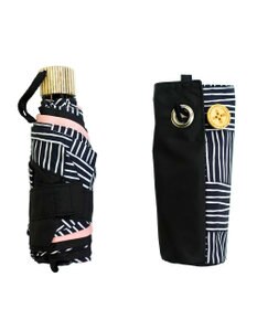 +RING 【UVカット95%以上】【UPF50＋】プラスリング レディース向け 晴雨兼用 折傘 BLK T1306