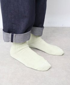 WHITE MAILS PAPER WIDE RIB CREW SOCKS ソックス