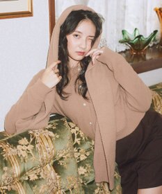 earth music&ecology 【イージーケア】パウダーシャギークルーネックカーディガン