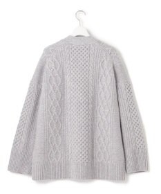 23区 【洗える】ウールカシミヤ アランパターン カーディガン