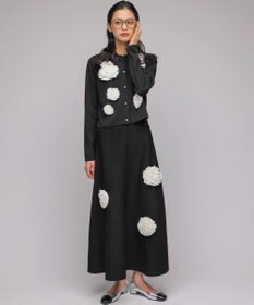 組曲 S 【組曲×setsuko sagittaire】ボンボンフラワーニット カーディガン