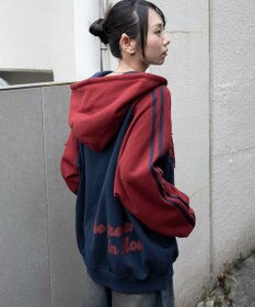 WEGO 【ユニセックス着用ITEM】ラインラグランZIPパーカー