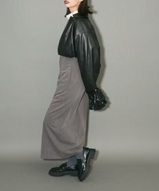 Green Parks フェイクレザーショートブルゾン