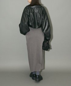 Green Parks フェイクレザーショートブルゾン