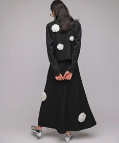 組曲 S 【組曲×setsuko sagittaire】ボンボンフラワーニット カーディガン