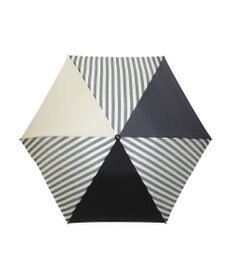 +RING UNISEX プラスリング 簡単開閉式折傘55cm BLK-STP T1383