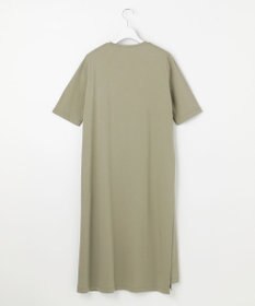 自由区 【洗える】リラックスジャージー クルーネックワンピース