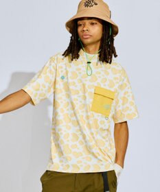 PW CIRCULUS 【UV遮蔽率99.5%  UVカット/速乾/ストレッチ】【MEN】アニマルドットポケットモックT ゴルフ